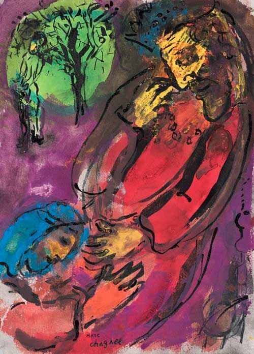 David et Absalom - Tableau de Marc Chagall