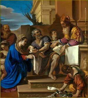 Présentation de Jésus dans le Temple - peinture de Guercino (1591-1666)